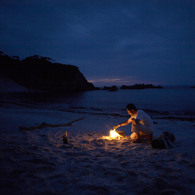 Campfire in the woods